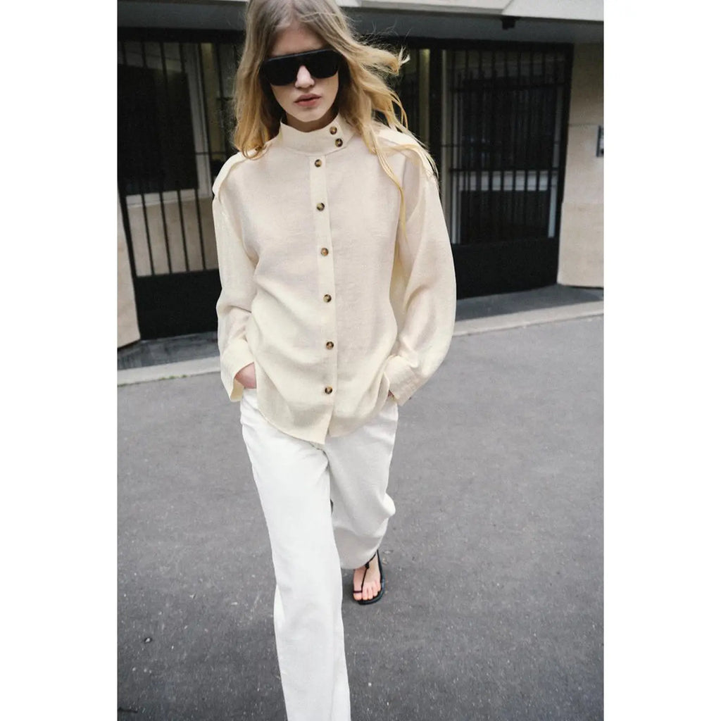 White Frayed Shirt