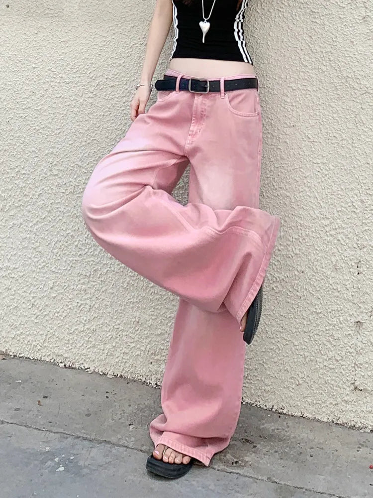 Pink Wash Baggy Jeans