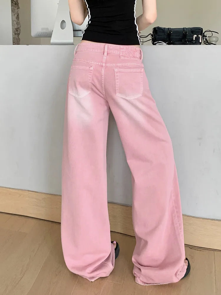 Pink Wash Baggy Jeans