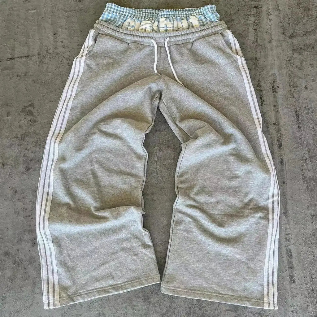 Double Waist Wide Sweatpants