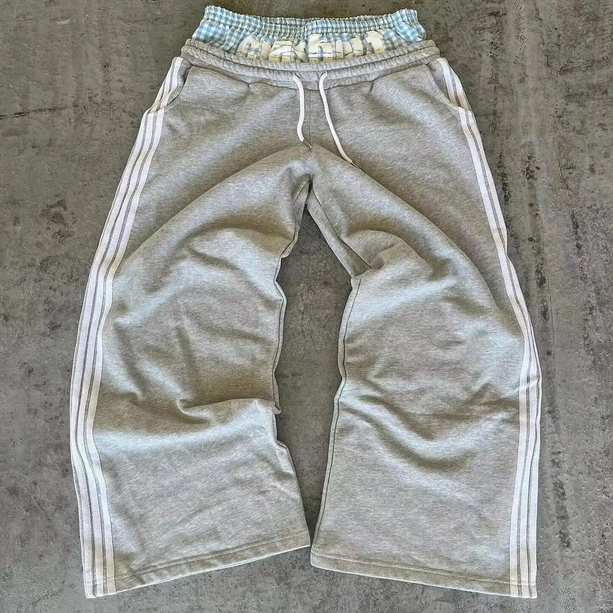 Double Waist Wide Sweatpants
