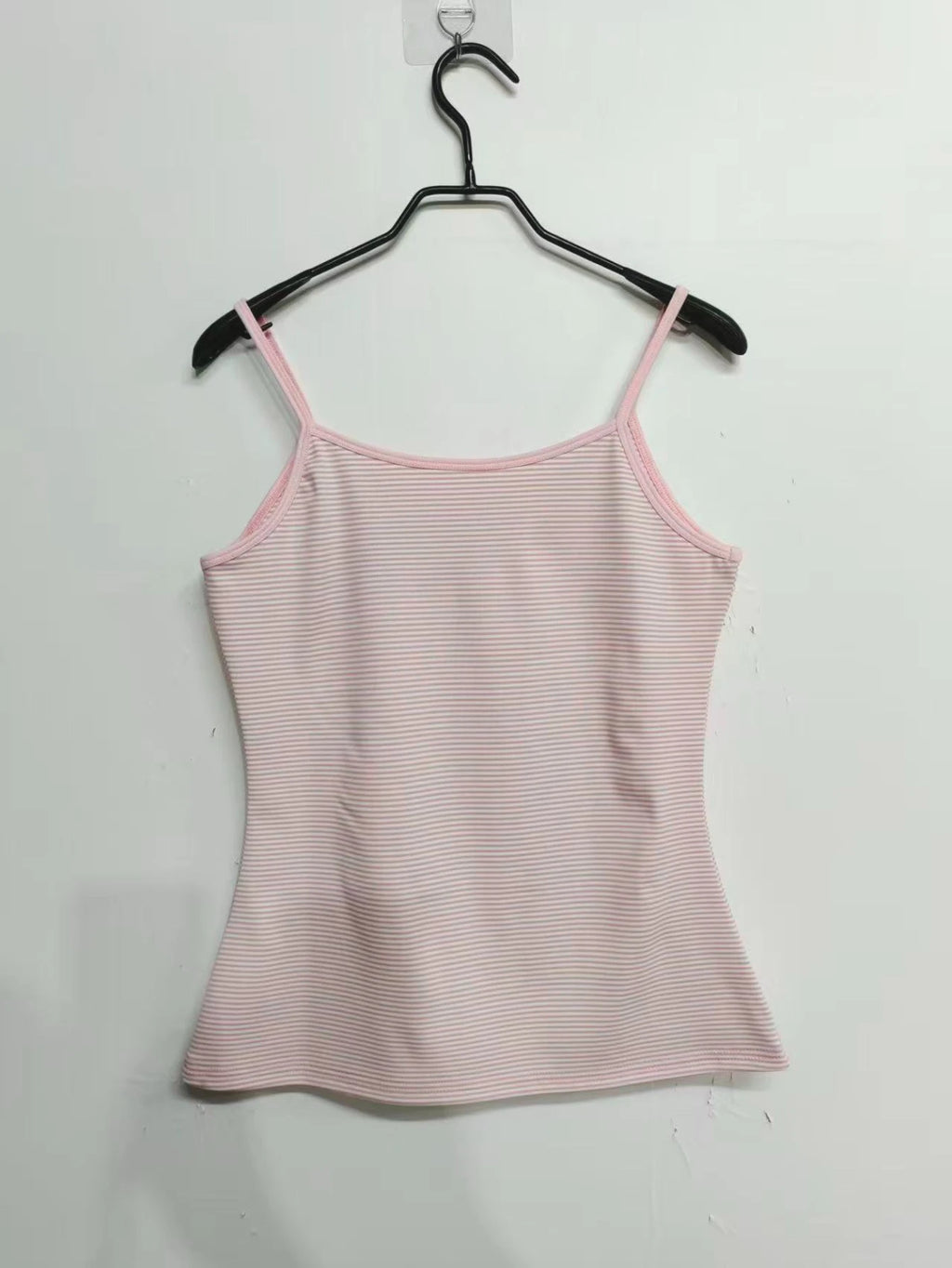 Pink Stripe Moustache Cami