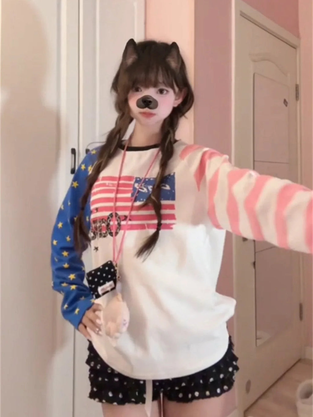 Star Flag Raglan Long Sleeve