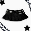Studded Ruffle Mini Skirt – Studded