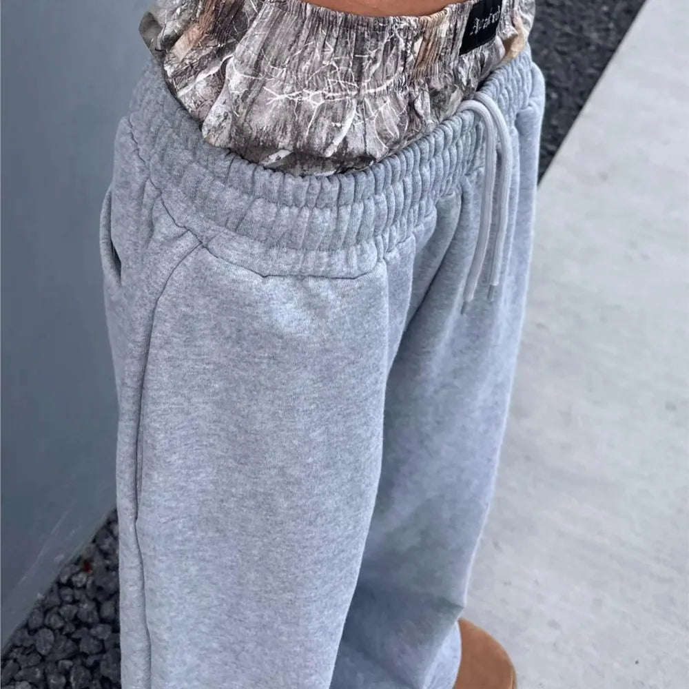Camo Waist Wide Sweatpants