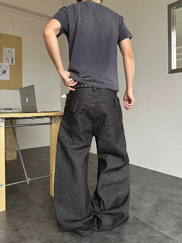 Grommet Wide Jeans