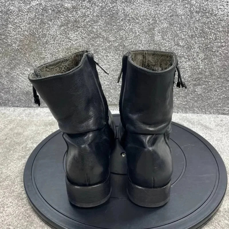 Side-Zip Leather Boots