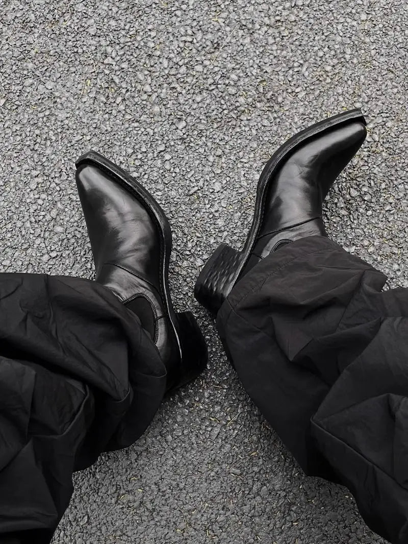 Pointed Chelsea Heel Boots