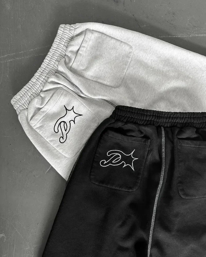 Embroidered Wide Sweatpants