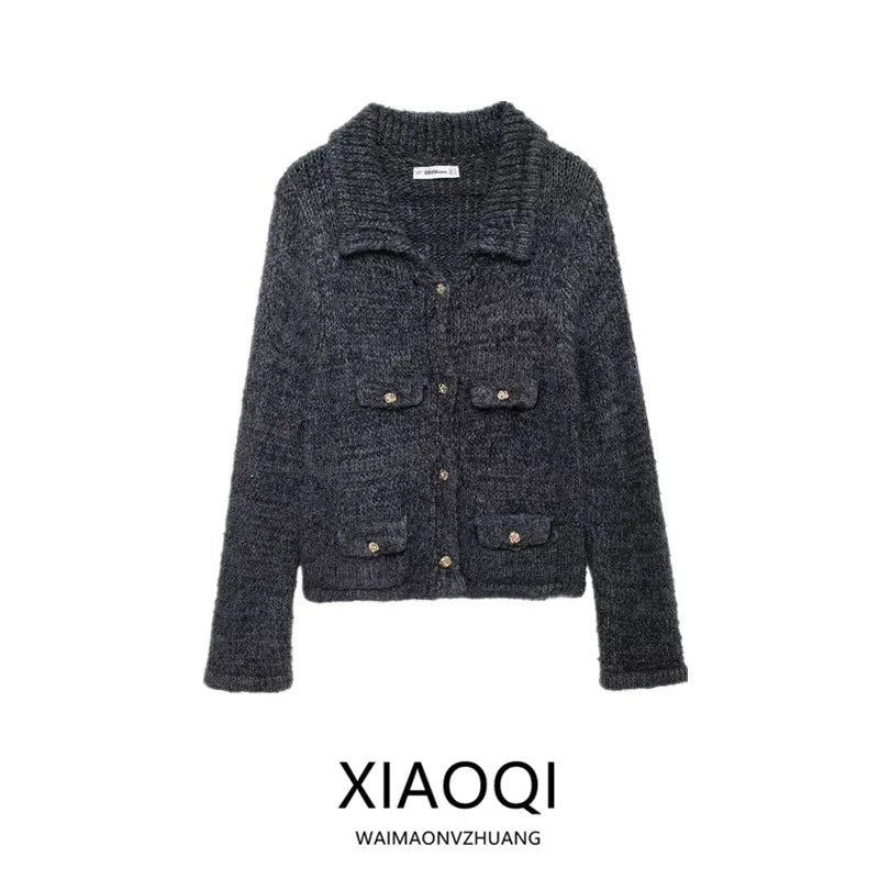 Frayed Turtleneck Knit