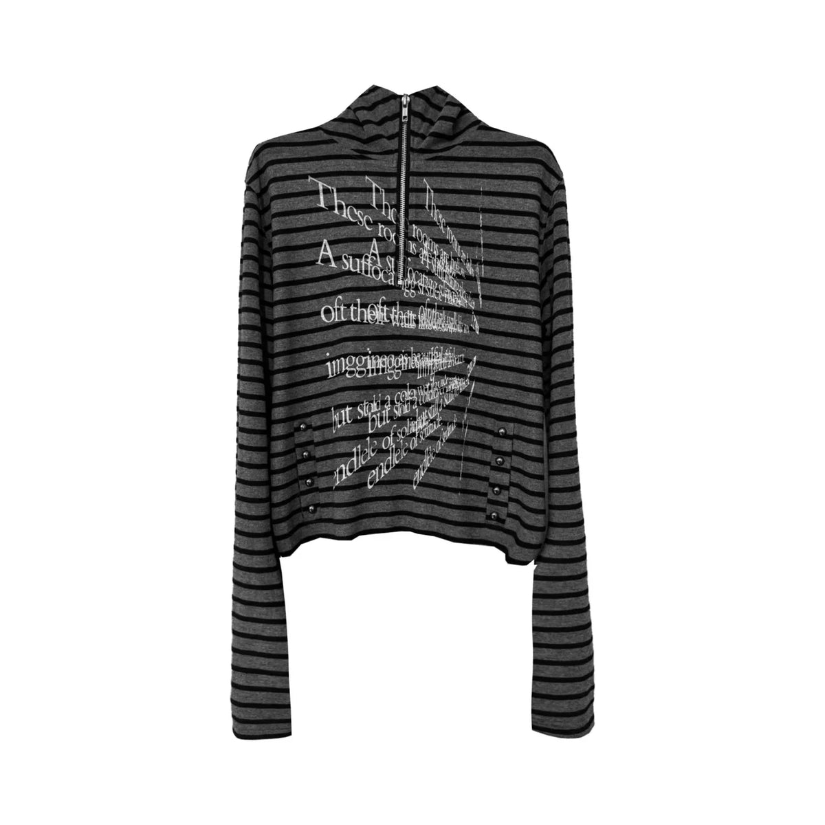 Striped Text Hoodie