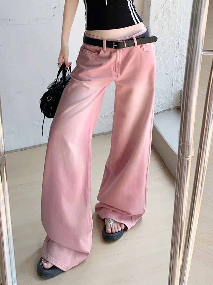 Pink Wash Baggy Jeans
