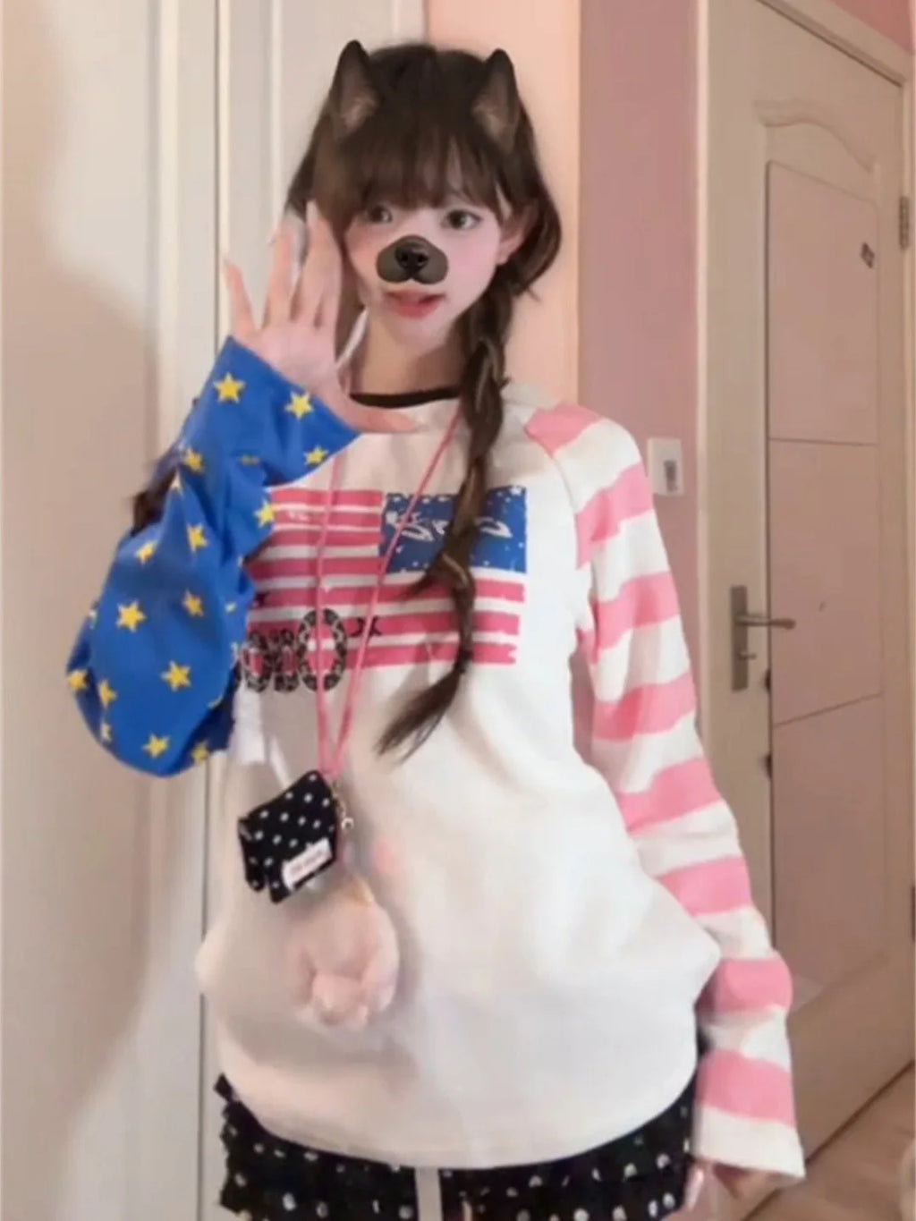 Star Flag Raglan Long Sleeve
