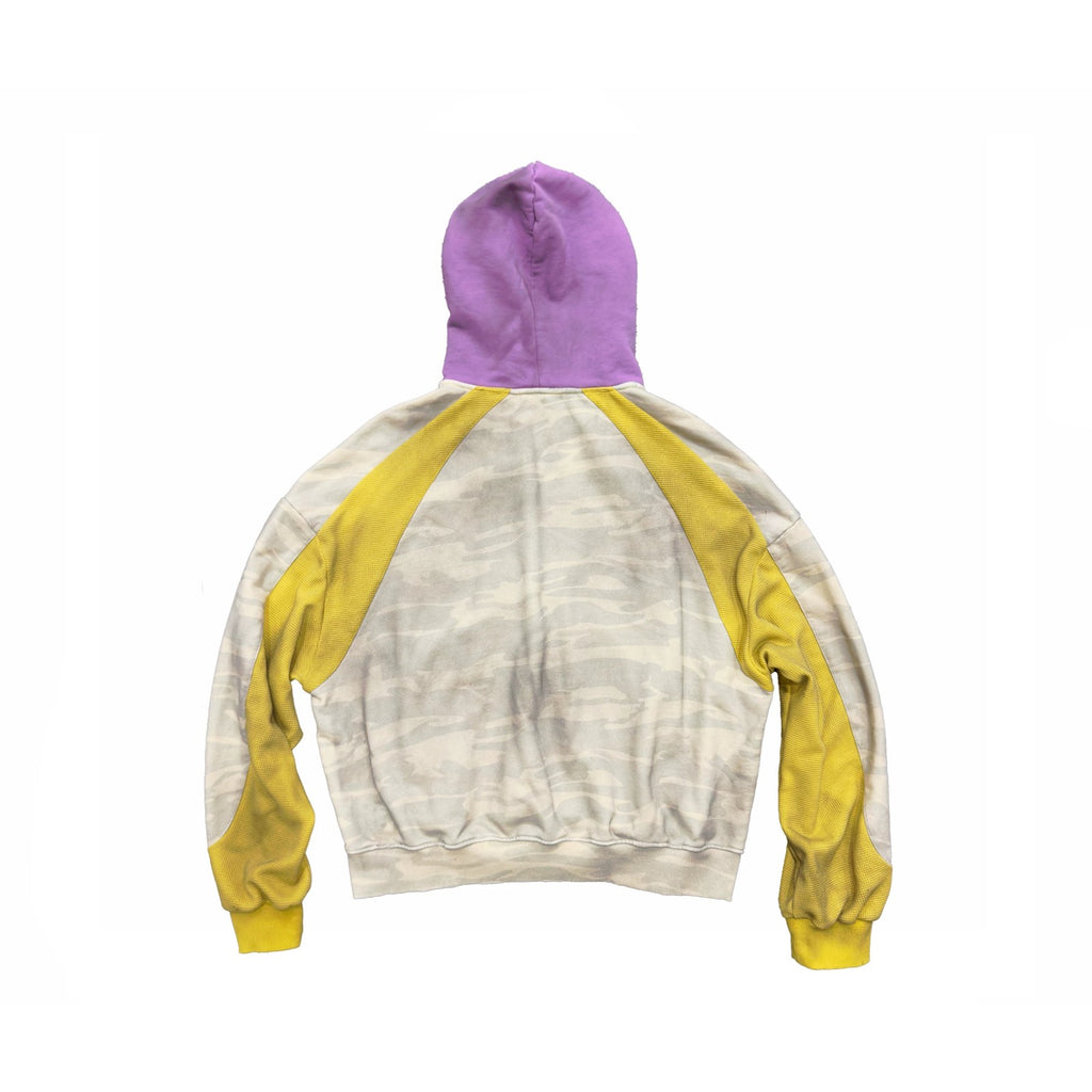spray dyed waffle hoodie