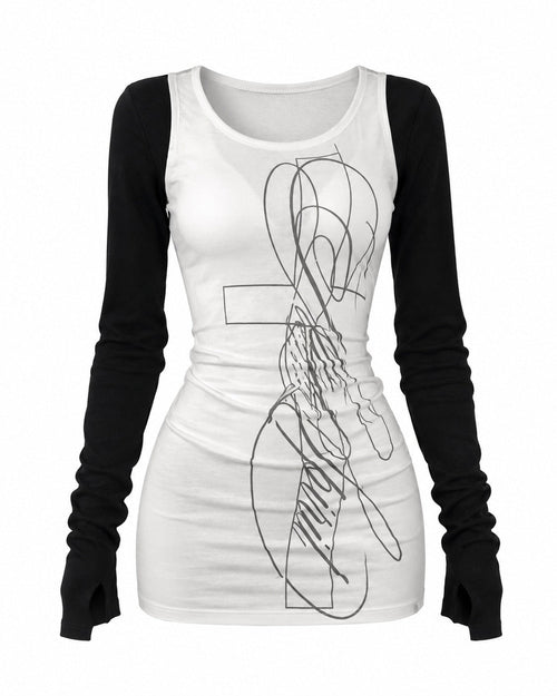 Cross Print Strap Vest