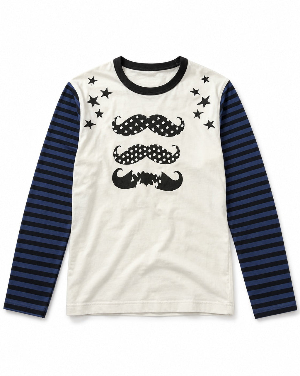 Moustache Striped Raglan Tee