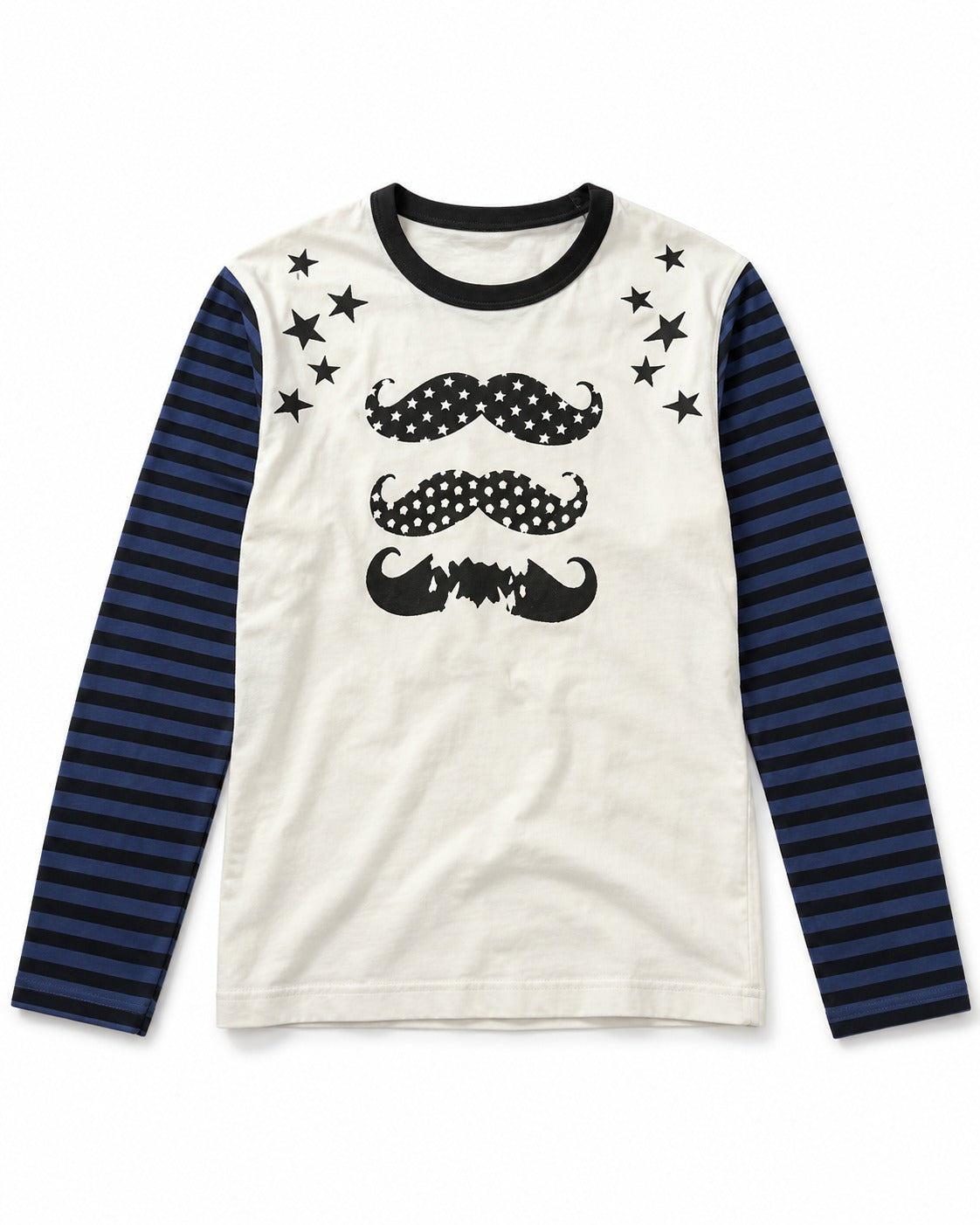 Moustache Striped Raglan Tee