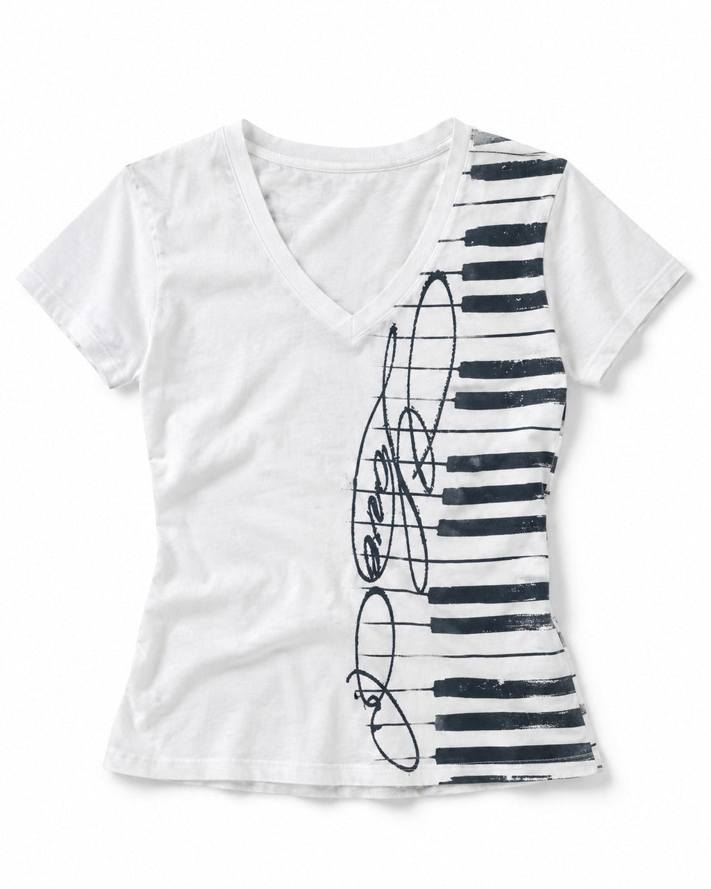 Piano Key V-Neck Tee