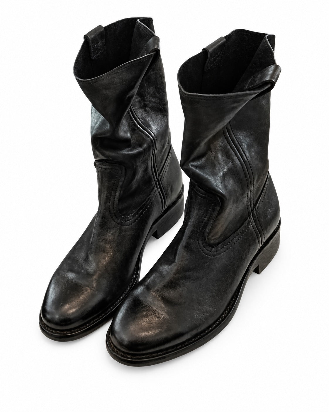 Slouch Leather Western Boots