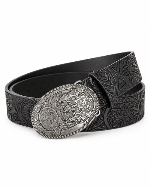 Black Western Buckle Belt