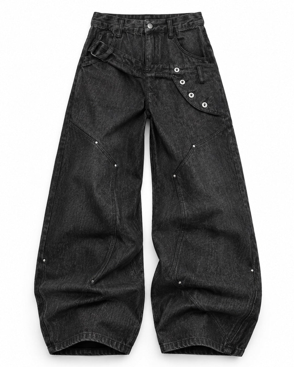 Grommet Wide Jeans