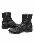 Side-Zip Leather Boots