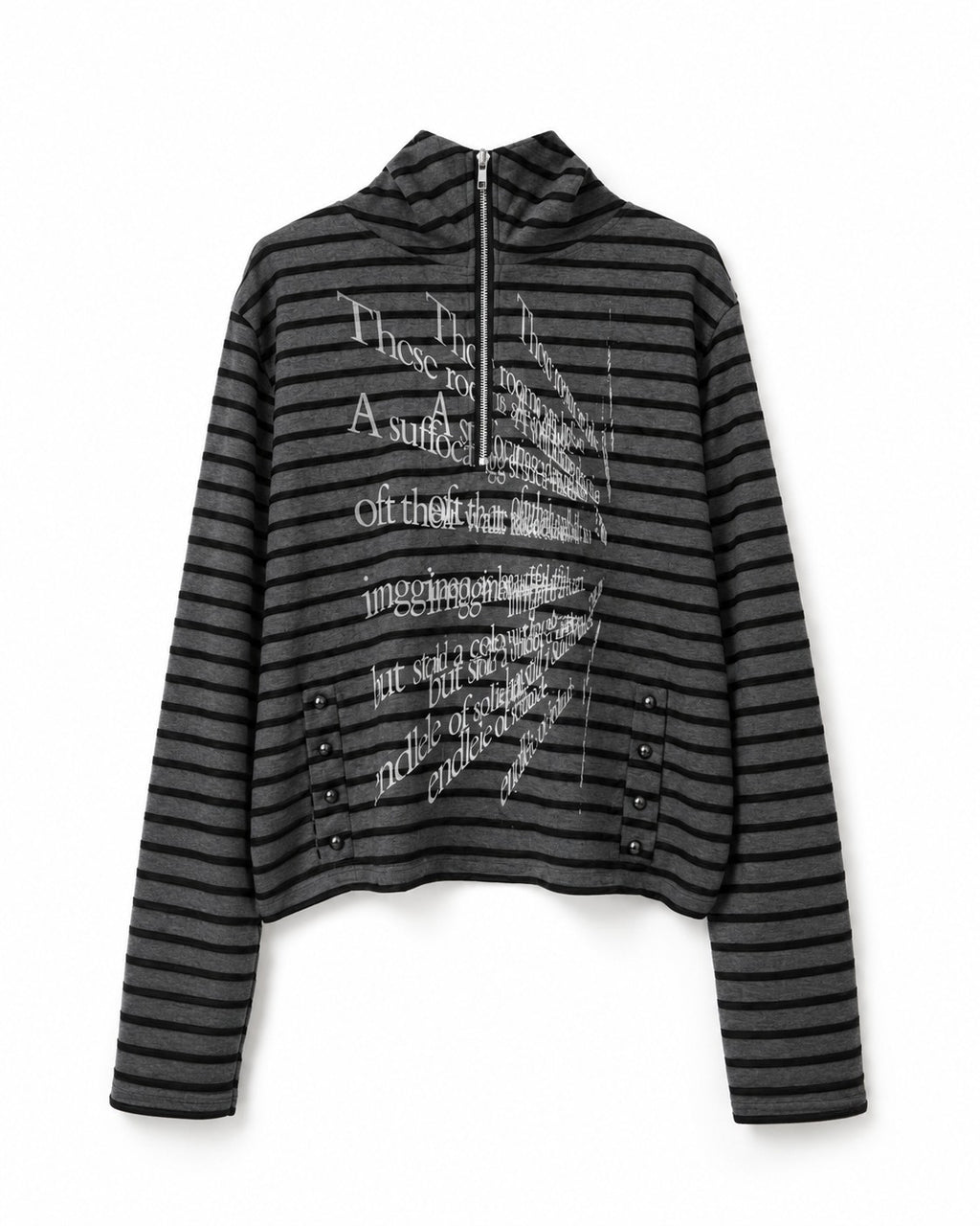 Striped Text Hoodie