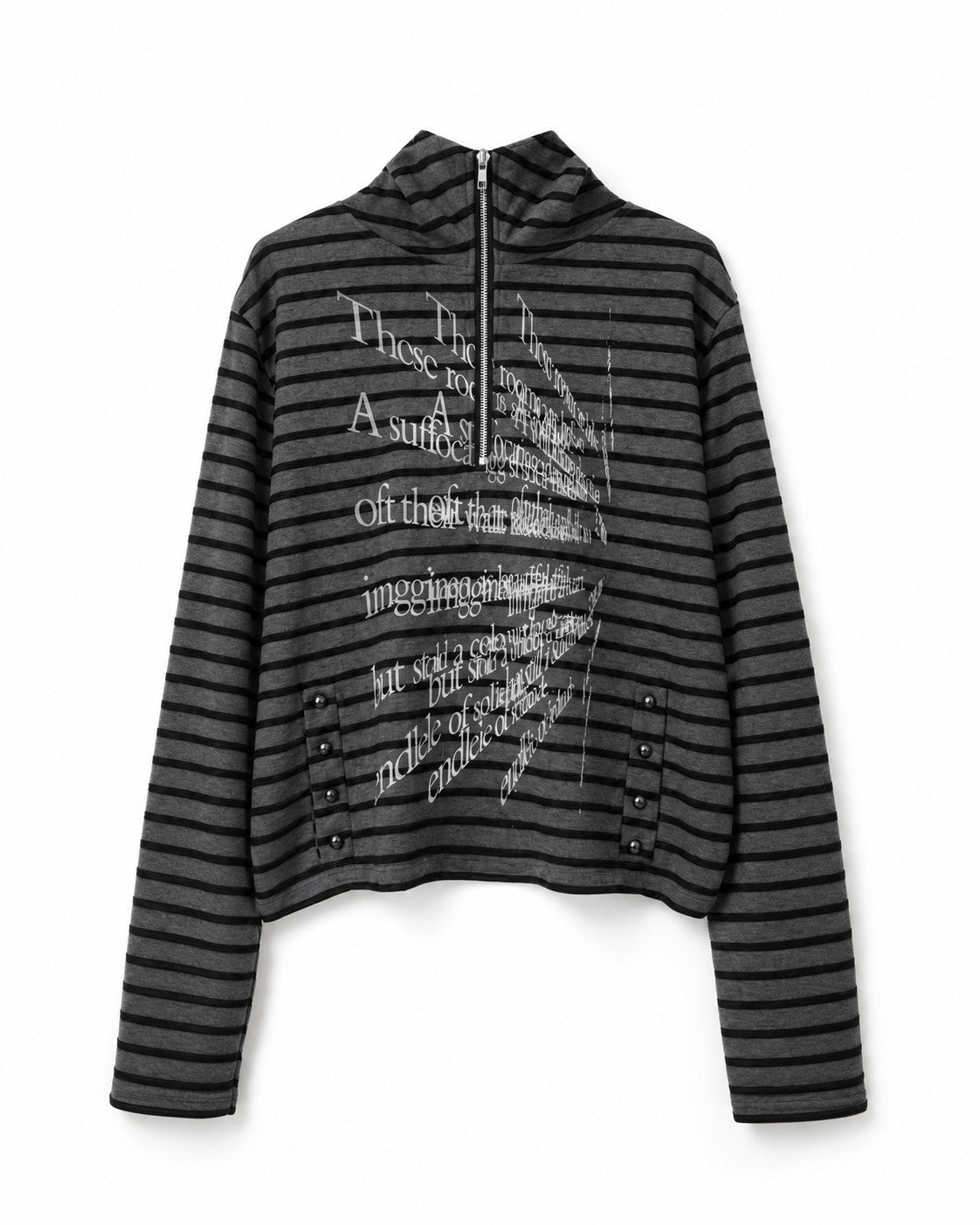 Striped Text Hoodie