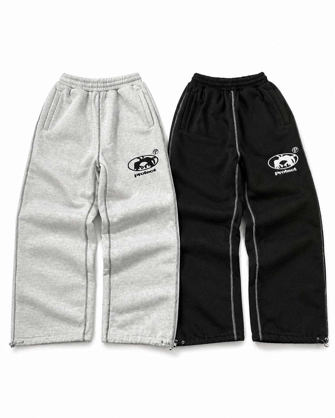 Embroidered Wide Sweatpants