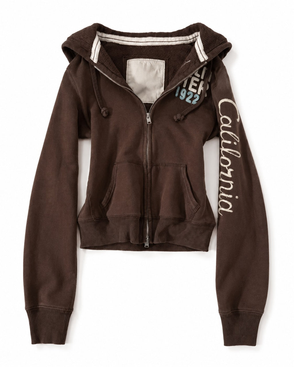 Brown California Zip Hoodie