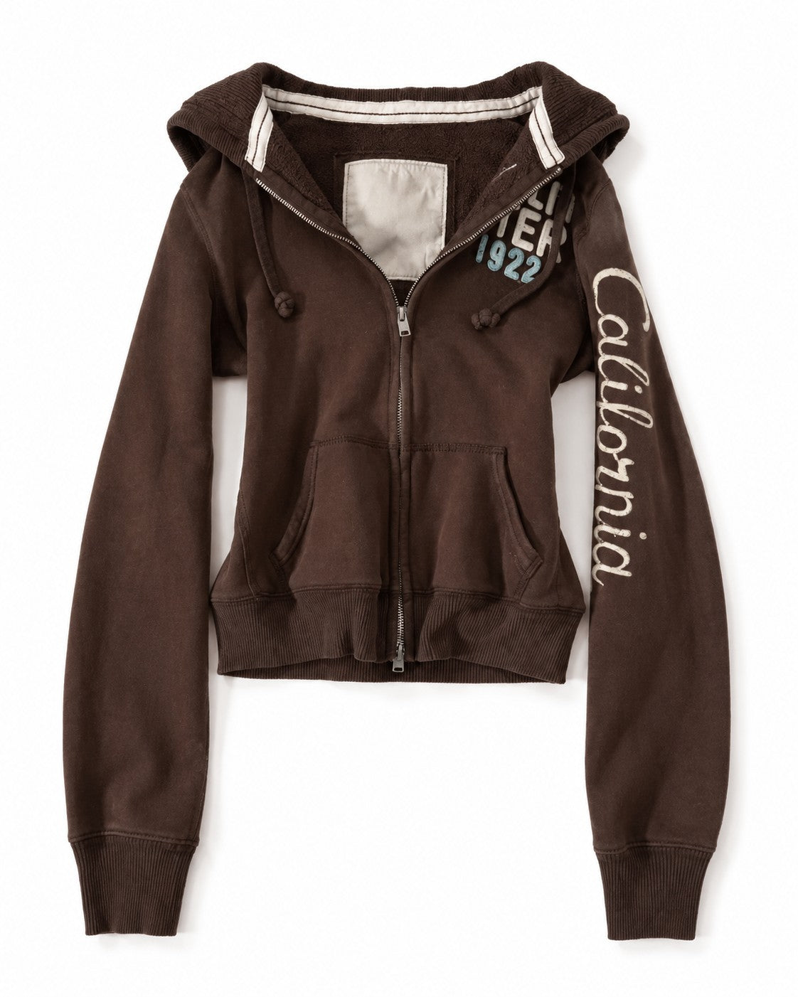 Brown California Zip Hoodie