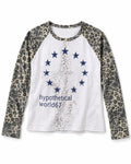 Leopard Raglan Slogan Tee