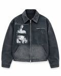 Printed Washed Work Jacket