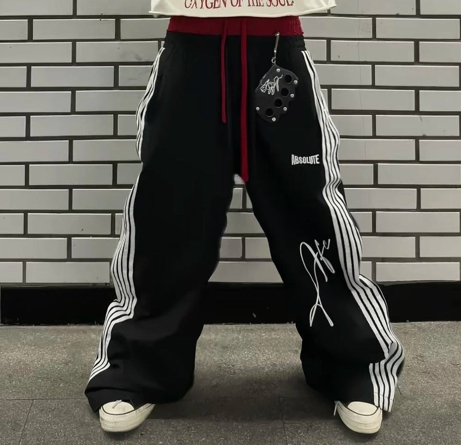 Double waist wide pants