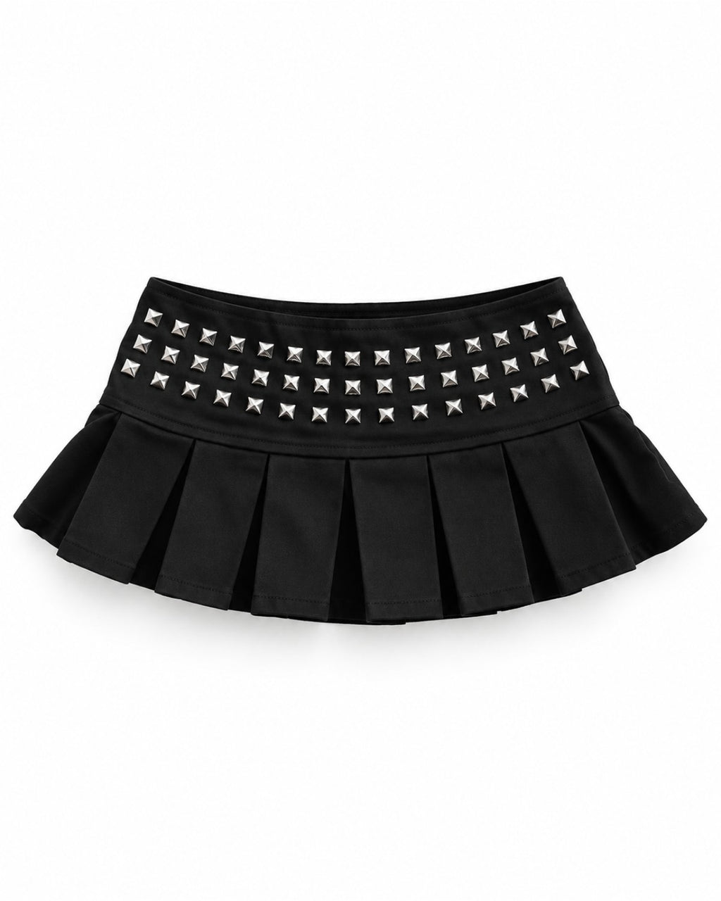 Studded Ruffle Mini Skirt