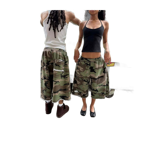 Camo Long Sweat Shorts
