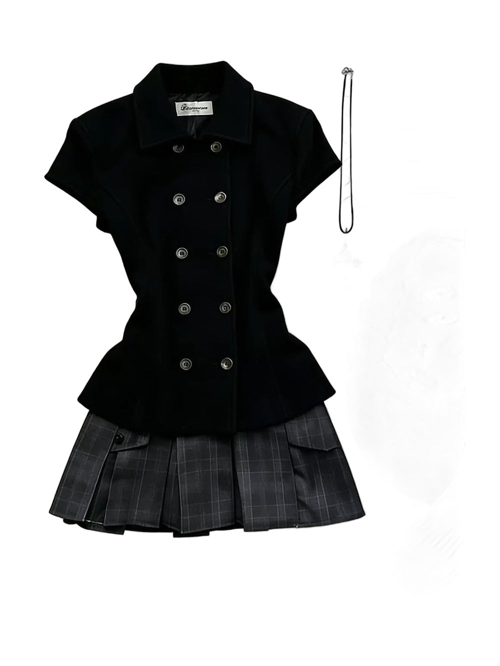 Doll Collar Top & Skirt Set