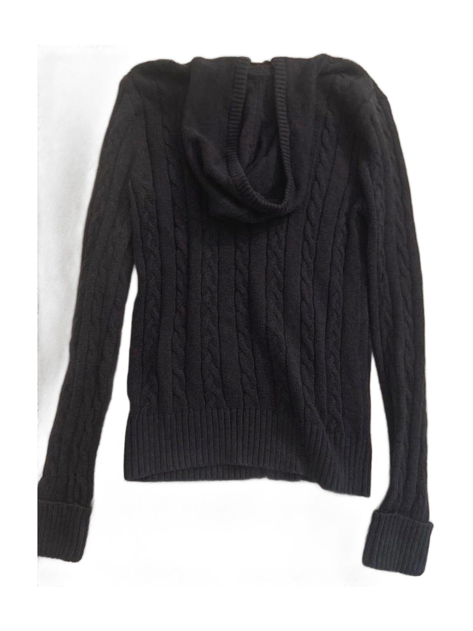 Hooded Rib Knit Cardigan