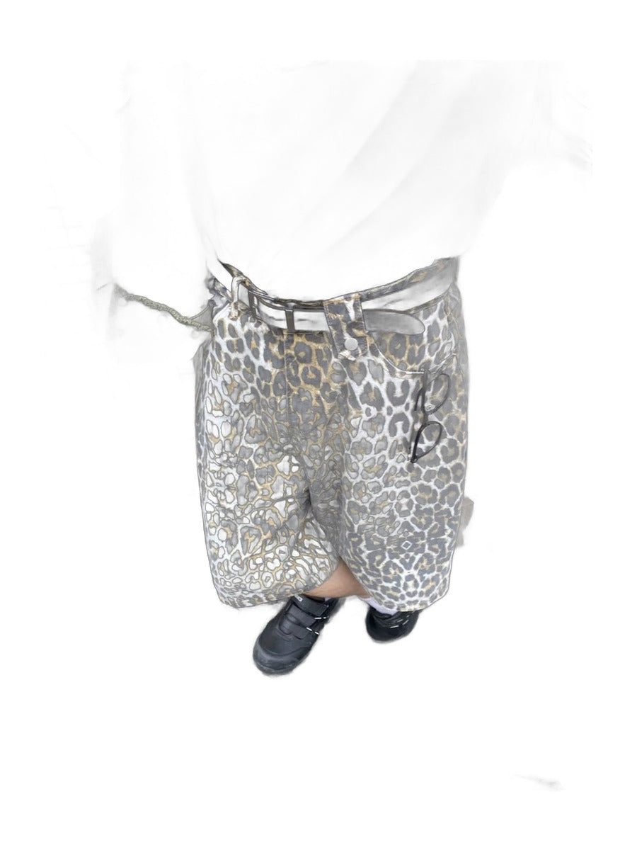 Leopard Denim Jorts