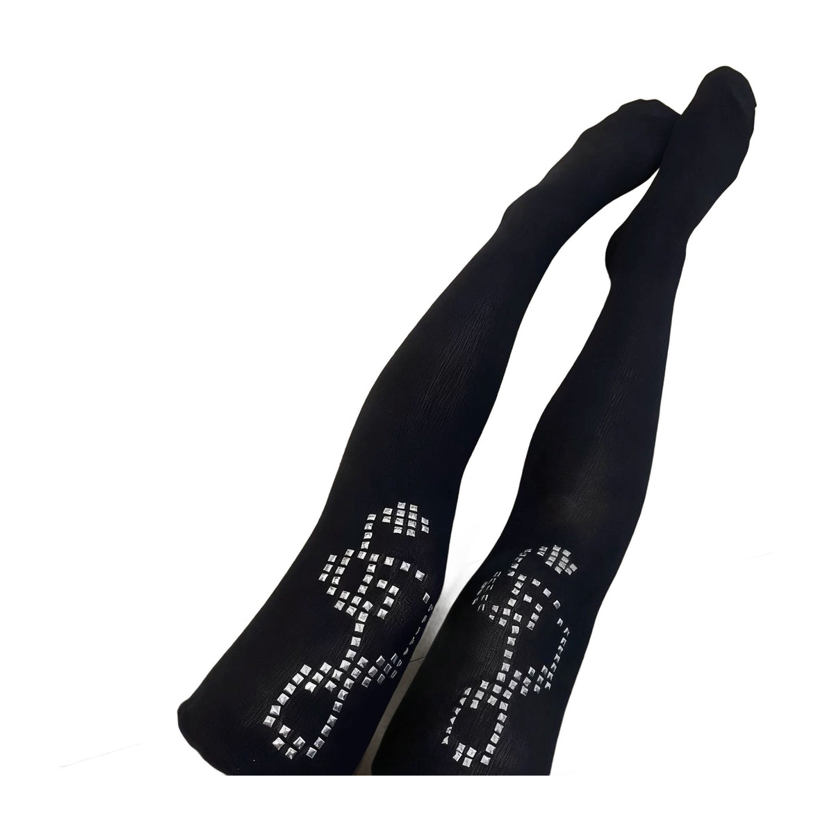 Rivet Print Thigh-High Socks