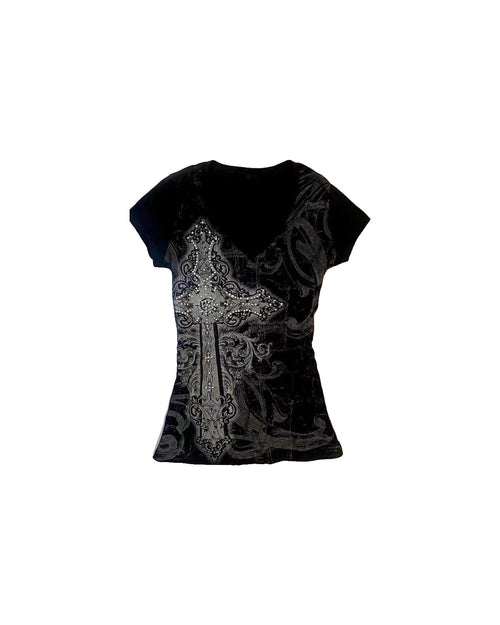Cross V-Neck Tee
