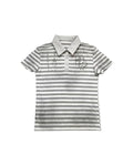 Grey Stripe Star Polo