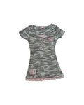 Camo Henley Lace Tee