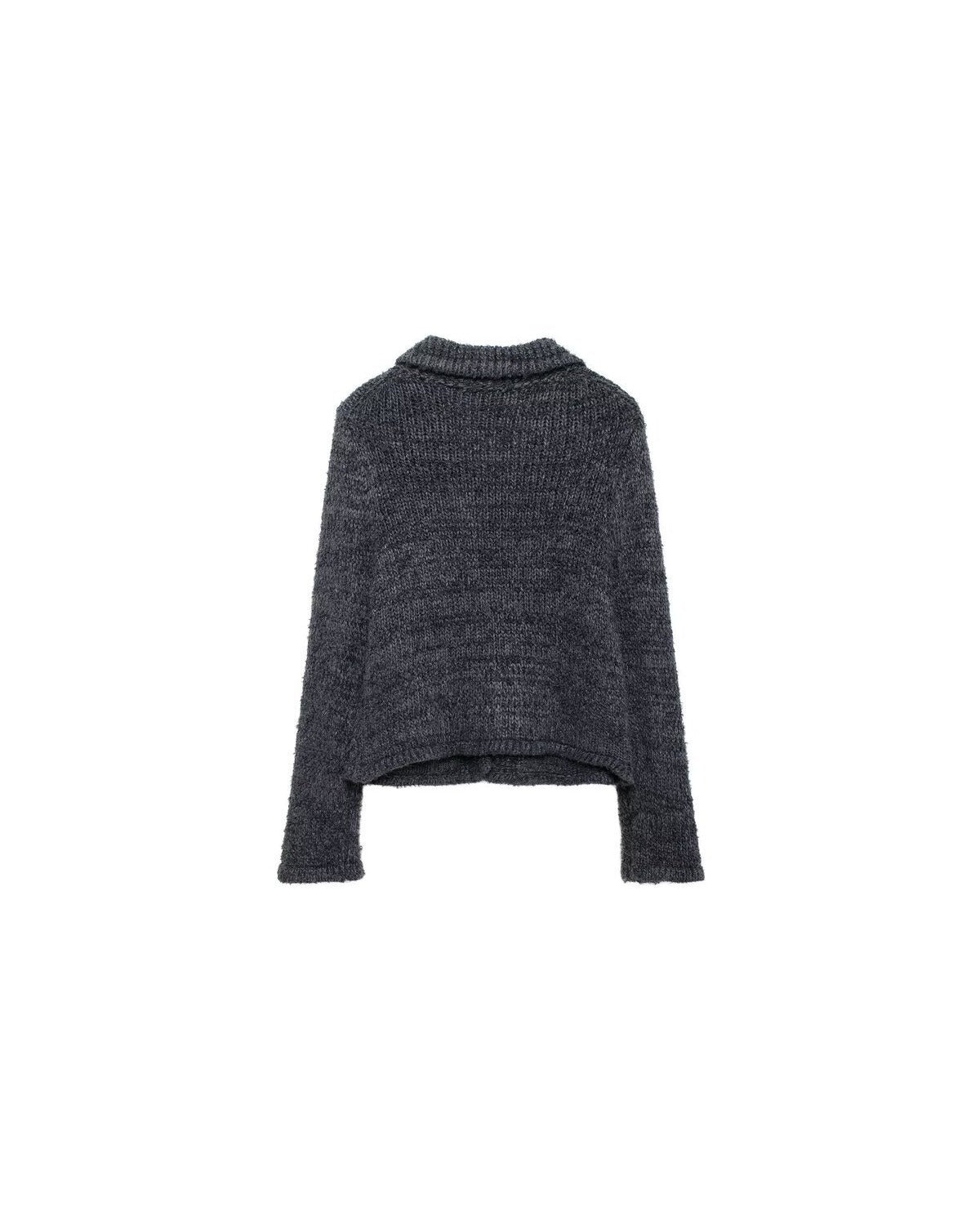 Frayed Turtleneck Knit